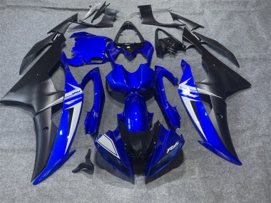 Preisgünstige Yamaha YZF R6 Motorrad Verkleidung 2008-2016 - Blau Weiss Matt Schwarz