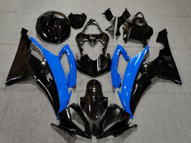 Preisgünstige Yamaha YZF R6 Motorrad Verkleidung 2008-2016 - Blau Glanzendes Schwarz