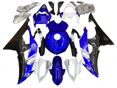 Preisgünstige Yamaha YZF R6 Motorrad Verkleidung Kit 2008-2016 - Weiss Blau Glanzendes Schwarz