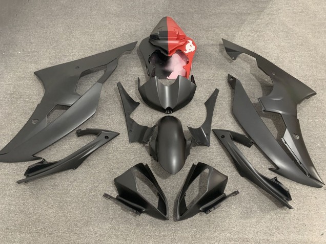 Preisgünstige Yamaha YZF R6 Motorrad Verkleidung 2008-2016 - Rot Matt Schwarz