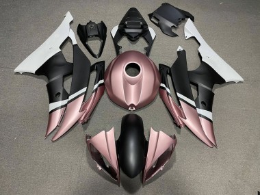 Preisgünstige Yamaha YZF R6 Motorrad Verkleidung 2008-2016 - Weiss Rose Gold Matt Schwarz