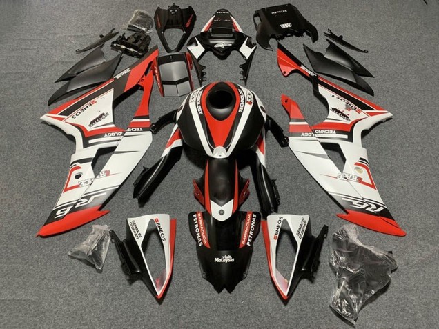 Preisgünstige Yamaha YZF R6 Motorrad Verkleidung 2008-2016 - Weiss Rot Matt Schwarz