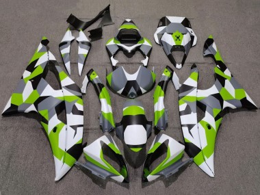 Preisgünstige Yamaha YZF R6 Motorrad Verkleidung 2008-2016 - Weiss Grun Grau Schwarz Camouflage