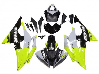 Preisgünstige Yamaha YZF R6 Motorrad Verkleidung 2008-2016 - Weiss Grun Glanzendes Schwarz GYTR