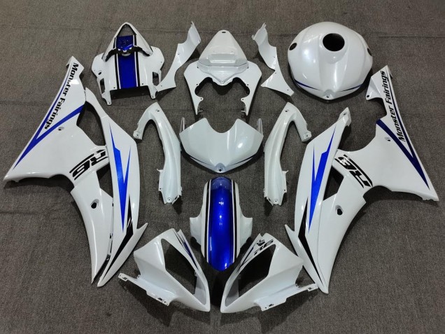 Preisgünstige Yamaha YZF R6 Motorrad Verkleidung 2008-2016 - Weiss Blau