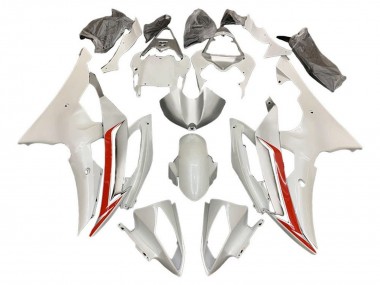 Preisgünstige Yamaha YZF R6 Motorrad Verkleidung Kit 2008-2016 - Perl Weiss Rot