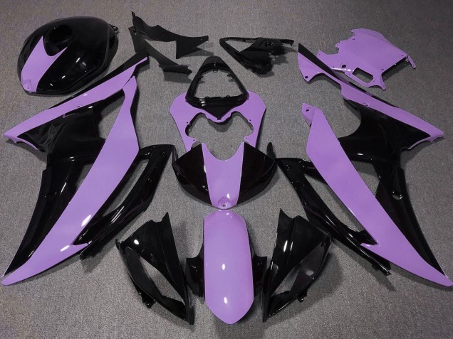 Preisgünstige Yamaha YZF R6 Motorrad Verkleidung 2008-2016 - Lila Glanzendes Schwarz