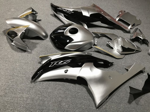 Preisgünstige Yamaha YZF R6 Motorrad Verkleidung 2008-2016 - Silber Gold Schwarz