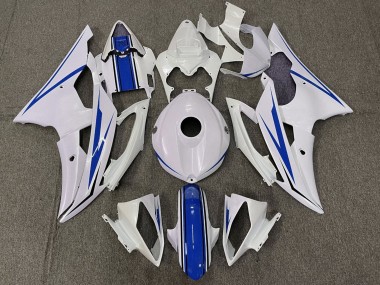 Preisgünstige Yamaha YZF R6 Motorrad Verkleidung Kit 2008-2016 - Weiss Blau