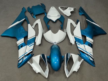 Preisgünstige Yamaha YZF R6 Motorrad Verkleidung 2008-2016 - Weiss Blau