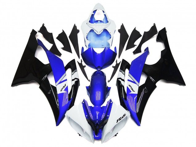 Preisgünstige Yamaha YZF R6 Motorrad Verkleidung 2008-2016 - Weiss Blau Schwarz