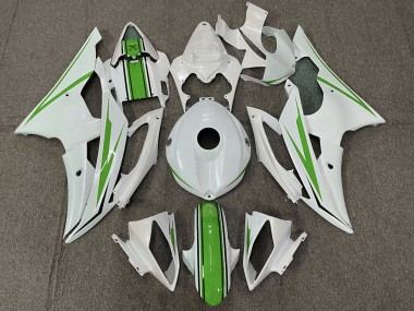 Preisgünstige Yamaha YZF R6 Motorrad Verkleidung 2008-2016 - Weiss Grun