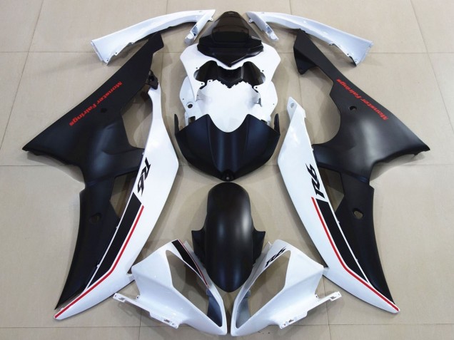 Preisgünstige Yamaha YZF R6 Motorrad Verkleidung 2008-2016 - Weiss Matt Schwarz Rot