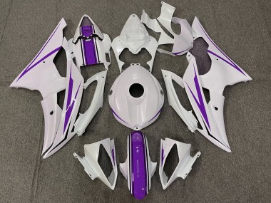 Preisgünstige Yamaha YZF R6 Motorrad Verkleidung 2008-2016 - Weiss Lila