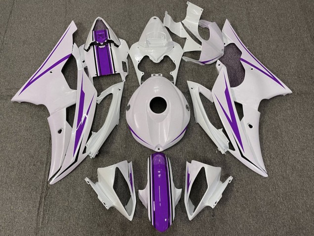 Preisgünstige Yamaha YZF R6 Motorrad Verkleidung 2008-2016 - Weiss Lila