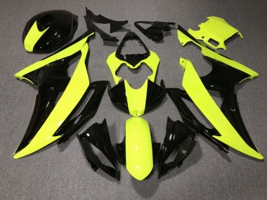 Preisgünstige Yamaha YZF R6 Motorrad Verkleidung 2008-2016 - Gelb Glanzendes Schwarz