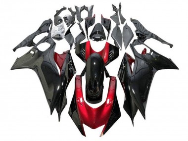 Preisgünstige Yamaha YZF R6 Motorrad Verkleidung 2017-2023 - Rot Glanzendes Schwarz