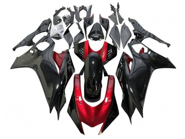 Preisgünstige Yamaha YZF R6 Motorrad Verkleidung 2017-2023 - Rot Glanzendes Schwarz