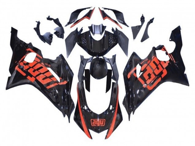 Preisgünstige Yamaha YZF R6 Motorrad Verkleidung 2017-2023 - Glanzendes Schwarz Rot AGV