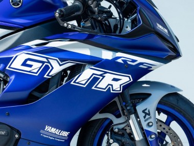 Preisgünstige Yamaha YZF R6 Motorrad Verkleidung 2017-2023 - Blau Silber GYTR