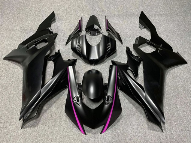 Preisgünstige Yamaha YZF R6 Motorrad Verkleidung 2017-2023 - Matt Schwarz Rosa