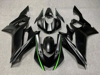 Preisgünstige Yamaha YZF R6 Motorrad Verkleidung 2017-2023 - Matt Schwarz Grun