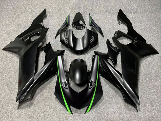 Preisgünstige Yamaha YZF R6 Motorrad Verkleidung 2017-2023 - Matt Schwarz Grun