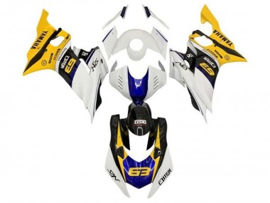 Preisgünstige Yamaha YZF R6 Motorrad Verkleidung 2017-2023 - Weiss Gelb Blau Schwarz