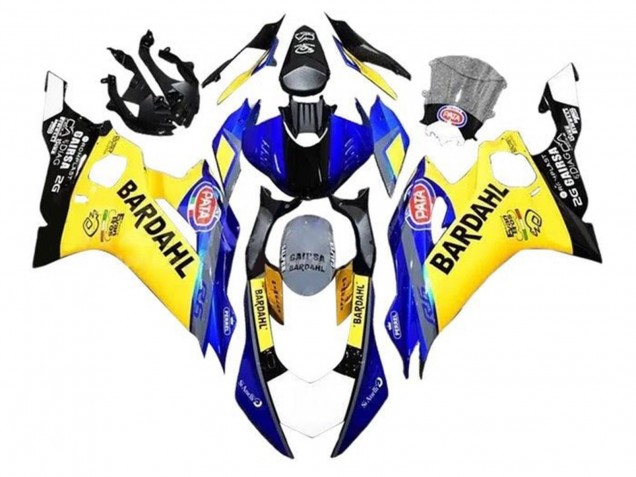 Preisgünstige Yamaha YZF R6 Motorrad Verkleidung 2017-2023 - Gelb Blau Schwarz Bardahl