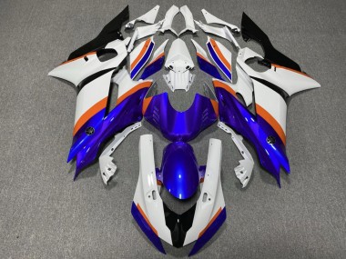 Preisgünstige Yamaha YZF R6 Motorrad Verkleidung 2017-2023 - Weiss Blau Orange
