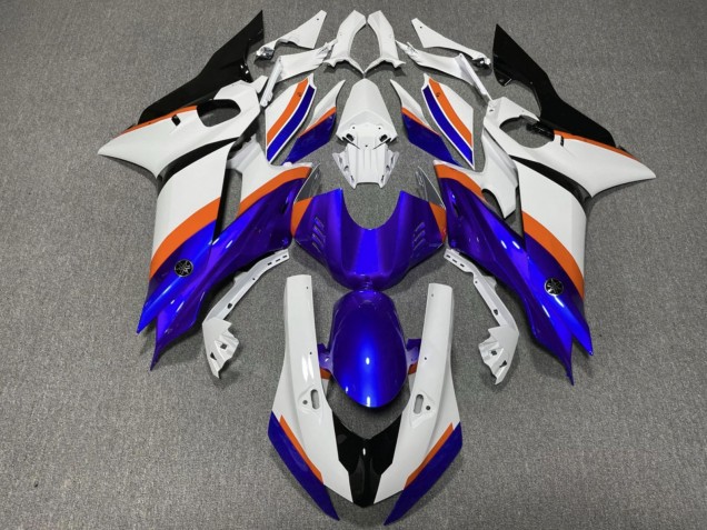 Preisgünstige Yamaha YZF R6 Motorrad Verkleidung 2017-2023 - Weiss Blau Orange