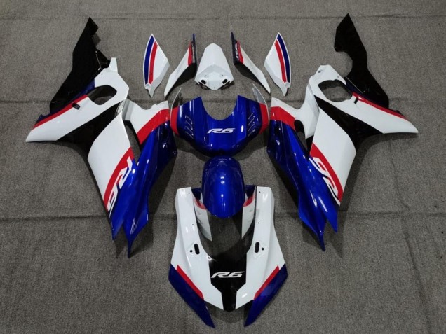 Preisgünstige Yamaha YZF R6 Motorrad Verkleidung 2017-2023 - Weiss Rot Blau Schwarz