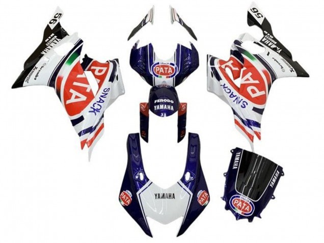 Preisgünstige Yamaha YZF R6 Motorrad Verkleidung 2017-2023 - Weiss Blau Rot Schwarz Pata
