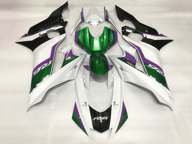 Preisgünstige Yamaha YZF R6 Motorrad Verkleidung 2017-2023 - Weiss Grun Lila Schwarz