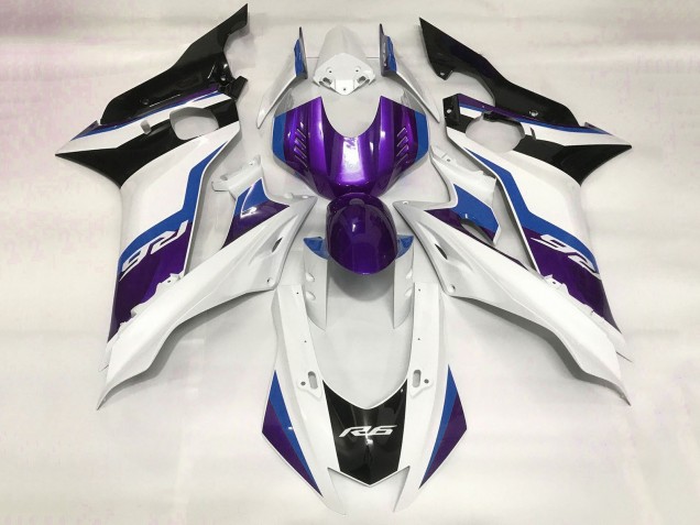 Preisgünstige Yamaha YZF R6 Motorrad Verkleidung 2017-2023 - Weiss Blau Lila Schwarz