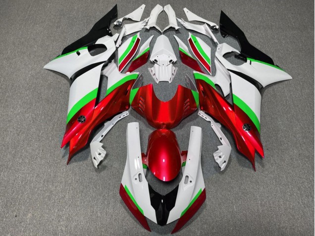 Preisgünstige Yamaha YZF R6 Motorrad Verkleidung 2017-2023 - Weiss Neon Grun Rot Schwarz