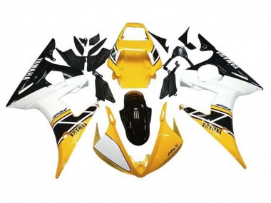 Preisgünstige Yamaha YZF R6 Motorrad Verkleidung 2005 - Weiss Gelb Schwarz