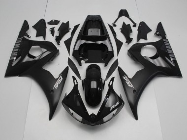 Preisgünstige Yamaha YZF R6 Motorrad Verkleidung 2005 - Glanzendes Schwarz Matt Schwarz Silber