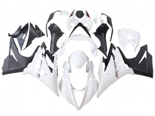 Preisgünstige Triumph Daytona 675 Triple Motorrad Verkleidung 2013-2016 - Weiss Matt Schwarz