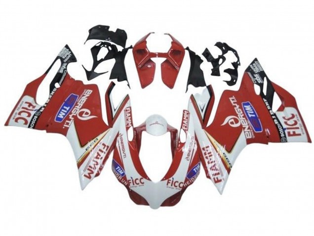 Preisgünstige Triumph Daytona 675 Triple Motorrad Verkleidung 2013-2016 - Weiss Rot Fiamm