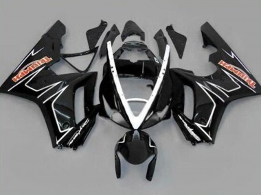 Preisgünstige Triumph Daytona 675 Triple Motorrad Verkleidung 2006-2008 - Glanzendes Schwarz Weiss Streifen