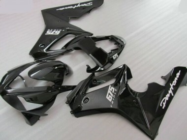 Preisgünstige Triumph Daytona 675 Triple Motorrad Verkleidung 2006-2008 - Glanzendes Schwarz Matt Schwarz
