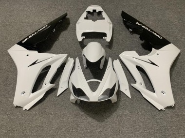 Preisgünstige Triumph Daytona 675 Triple Motorrad Verkleidung 2006-2008 - Weiss Glanzendes Schwarz