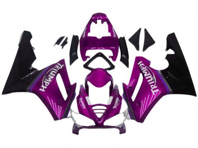 Preisgünstige Triumph Daytona 675 Triple Motorrad Verkleidung 2009-2012 - Lila Glanzendes Schwarz