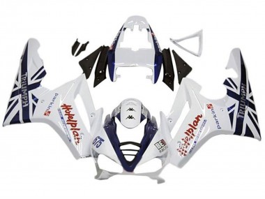 Preisgünstige Triumph Daytona 675 Triple Motorrad Verkleidung 2009-2012 - Weiss Dunkel Blau