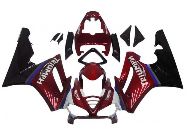 Preisgünstige Triumph Daytona 675 Triple Motorrad Verkleidung 2009-2012 - Rot Blau Glanzendes Schwarz
