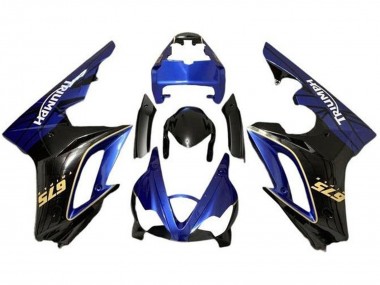 Preisgünstige Triumph Daytona 675 Triple Motorrad Verkleidung 2009-2012 - Blau Glanzendes Schwarz