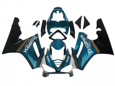 Preisgünstige Triumph Daytona 675 Triple Motorrad Verkleidung 2009-2012 - Blau Grun Blau Glanzendes Schwarz