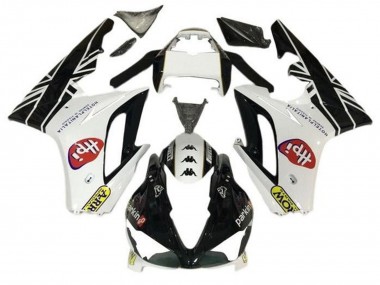 Preisgünstige Triumph Daytona 675 Triple Motorrad Verkleidung 2009-2012 - Weiss Glanzendes Schwarz HPi