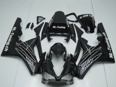 Preisgünstige Triumph Daytona 675 Triple Motorrad Verkleidung 2009-2012 - Glanzendes Schwarz Weiss Claw